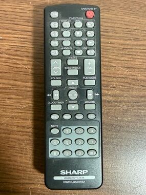 Sharp RRMCGA255AWSA Home Audio Remote Replacement